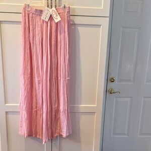 100% cotton Chic Pink Swim Coverup gauze pants
